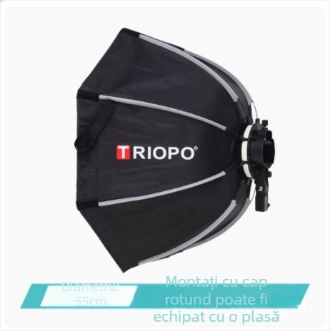 Softbox de lumină moale, octagonal, portabil, cu grilă faguri pentru studio foto