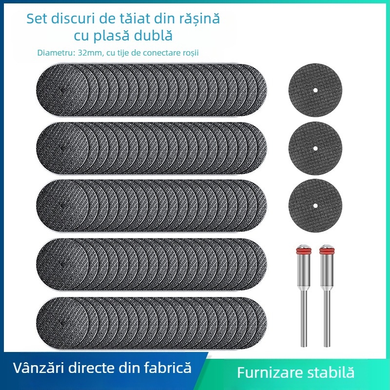 Asahikawa Set discuri de tăiere pentru polizor mic electric cu plasă dublă – discuri din rășină pentru metal