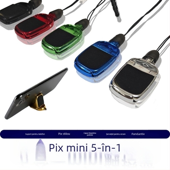 Stand 5 în 1 pentru telefon și tabletă cu stylus capacitiv și carcasă din plastic