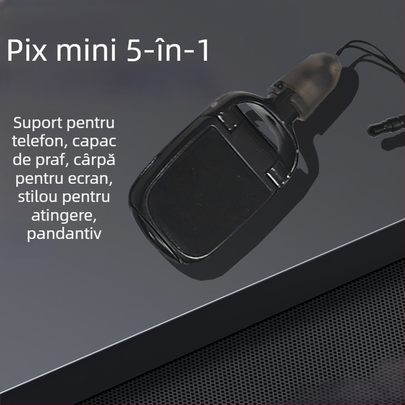 Stand 5 în 1 pentru telefon și tabletă cu stylus capacitiv și carcasă din plastic