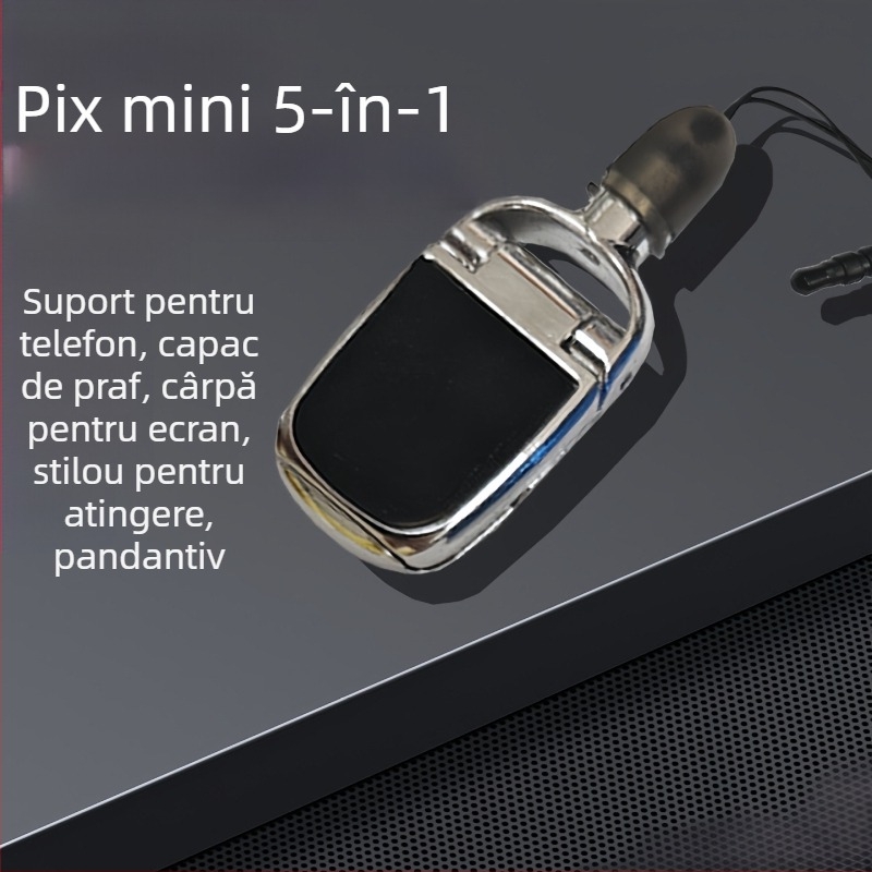 Stand 5 în 1 pentru telefon și tabletă cu stylus capacitiv și carcasă din plastic