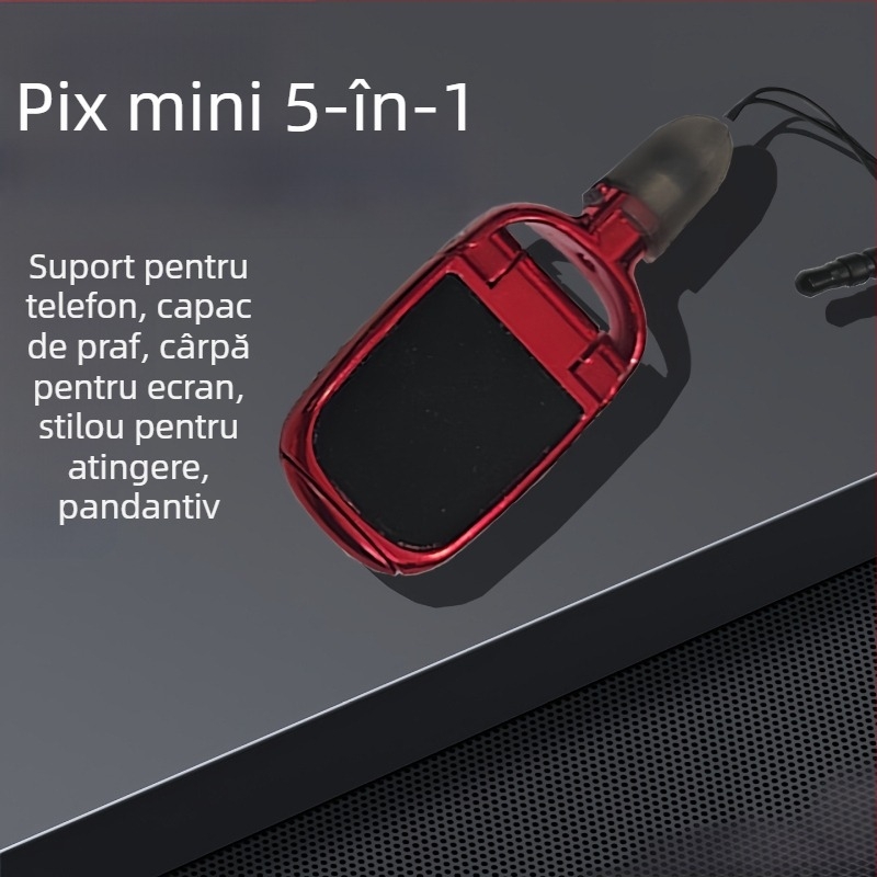 Stand 5 în 1 pentru telefon și tabletă cu stylus capacitiv și carcasă din plastic