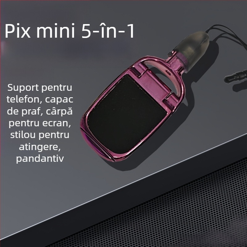 Stand 5 în 1 pentru telefon și tabletă cu stylus capacitiv și carcasă din plastic