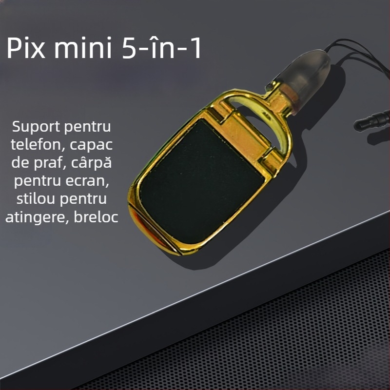 Stand 5 în 1 pentru telefon și tabletă cu stylus capacitiv și carcasă din plastic