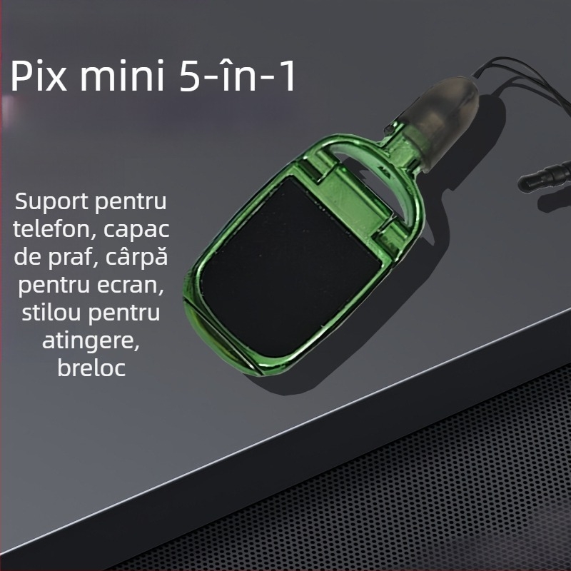 Stand 5 în 1 pentru telefon și tabletă cu stylus capacitiv și carcasă din plastic