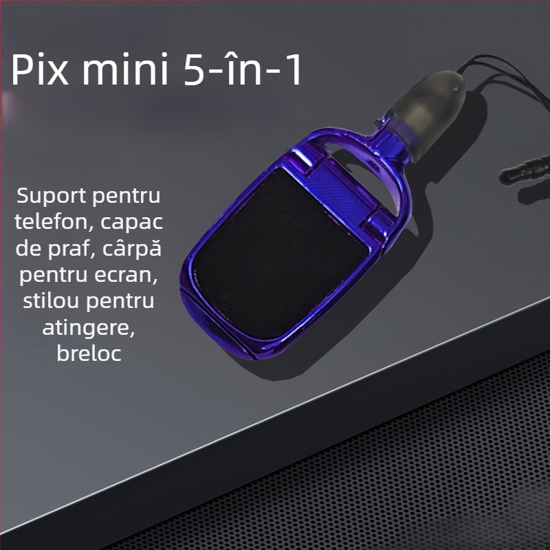 Stand 5 în 1 pentru telefon și tabletă cu stylus capacitiv și carcasă din plastic