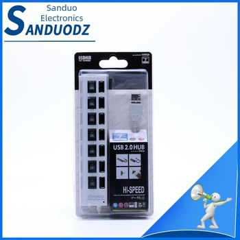 Hub USB SD-134 cu comutator independent, 1–4 porturi, USB 2.0, 480 Mbps, alimentat prin USB