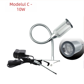 Spot LED clip cu corp din aluminiu, 5W–12W, CRI 80–89, ≤36V, întrerupător cu buton