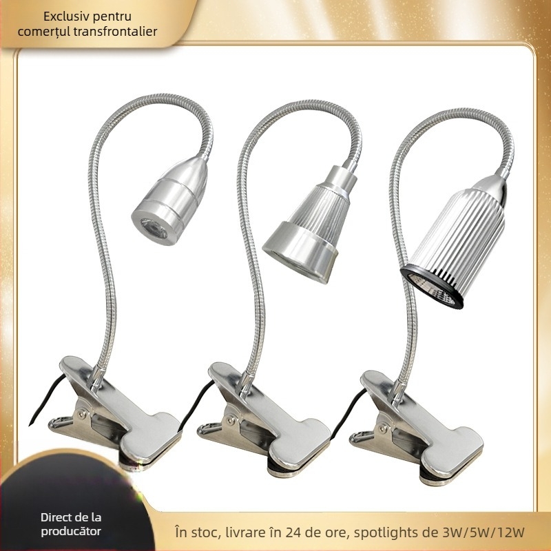 Spot LED clip cu corp din aluminiu, 5W–12W, CRI 80–89, ≤36V, întrerupător cu buton