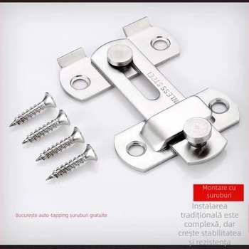 Zăvor din oțel inoxidabil pentru ușă, încuietoare tip H, accesorii ușă, finisaj vopsire cu spray, marca Meishijia