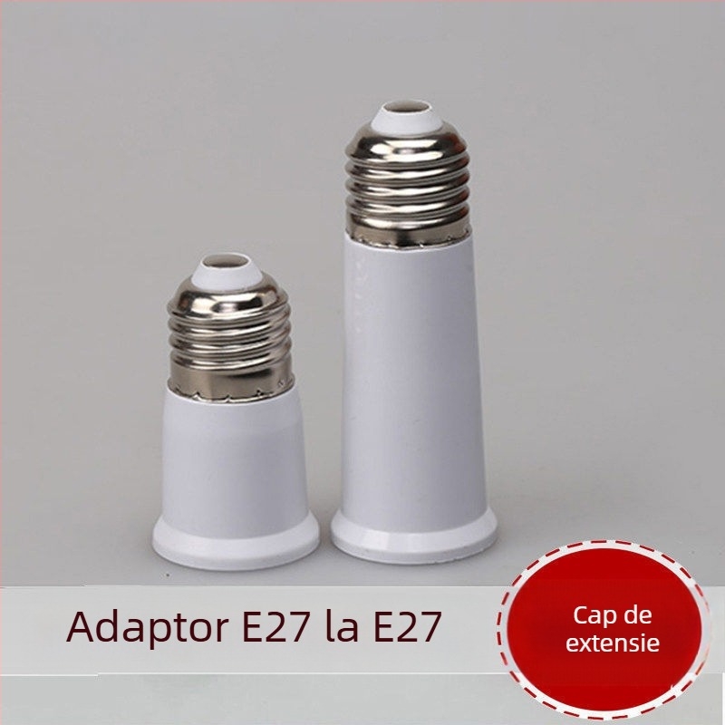 Suport ceramic cu filet E27 pentru bec, corp și abajur din PVC, IP20, model QPD-008, alimentare la priză