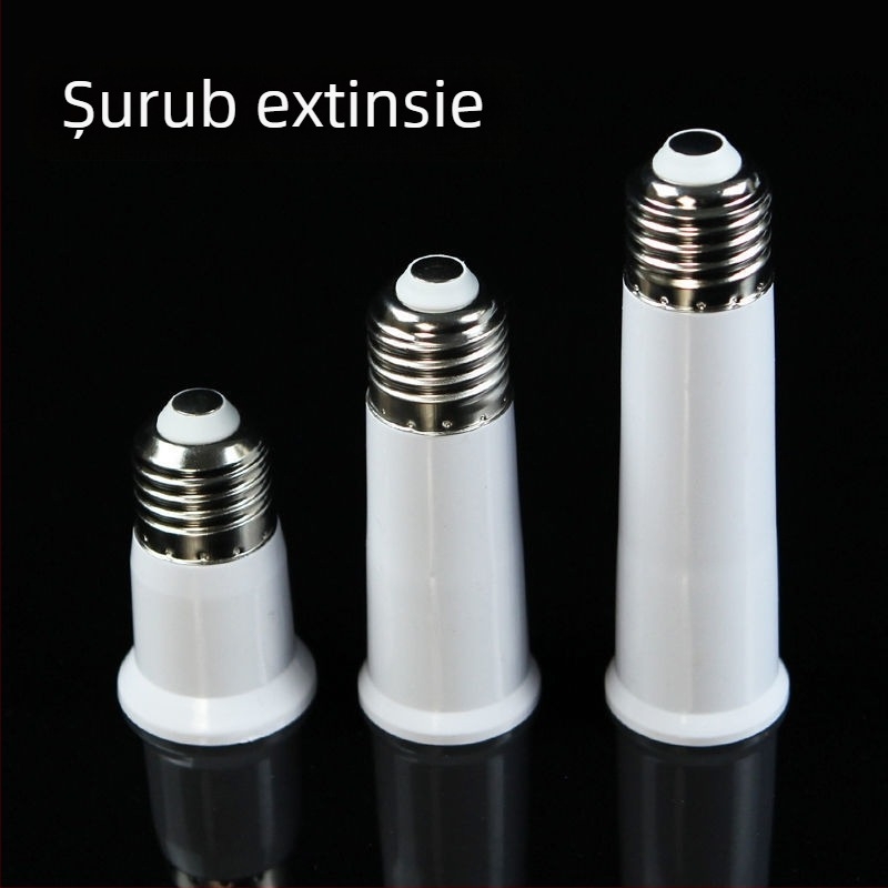 Suport ceramic cu filet E27 pentru bec, corp și abajur din PVC, IP20, model QPD-008, alimentare la priză