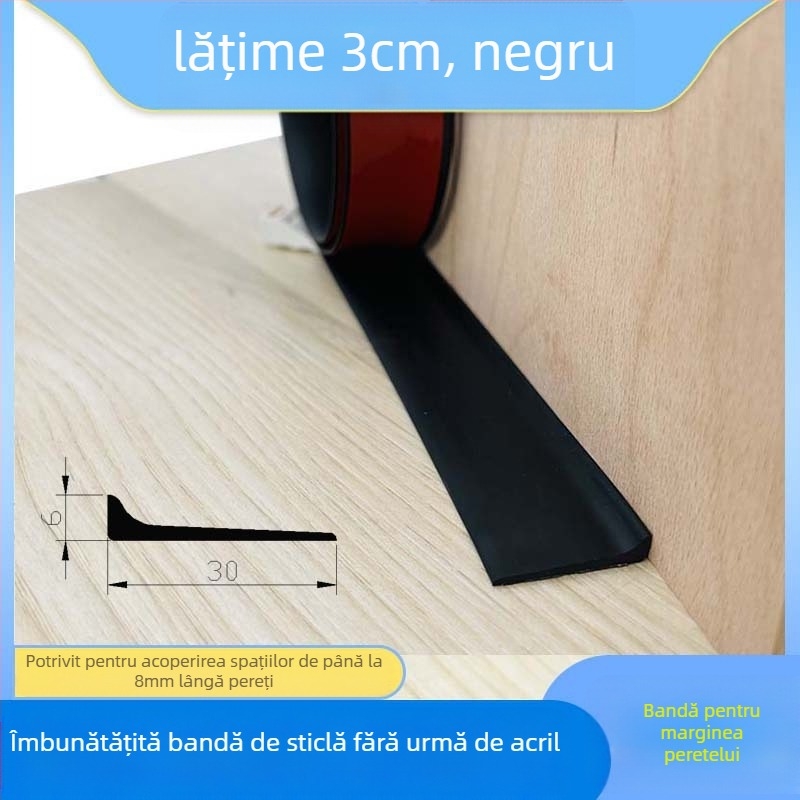 Bandă de margine PVC – lucioasă, grosime 3,5 mm, profil margine/prag, rezistență la uzură 100 cicluri