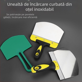 Cuțit de chit cu lamă din oțel inoxidabil, mâner din plastic, seria Putty knife, Jiuling, specificații LC cabinet-feeder