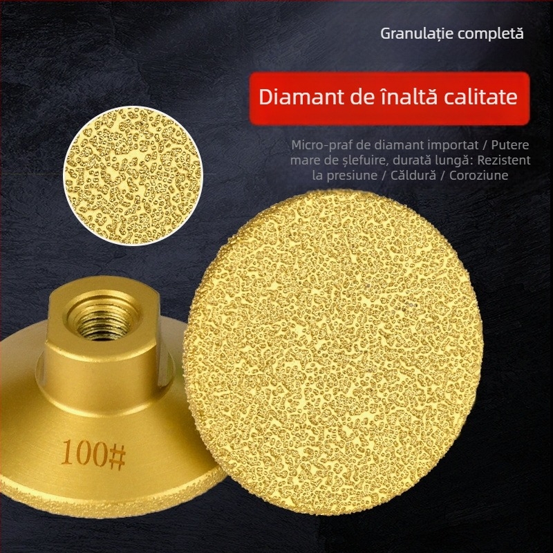 Melton MG025 Cap plat cu diamant Brazing pentru plăci, marmură și piatră – polizare