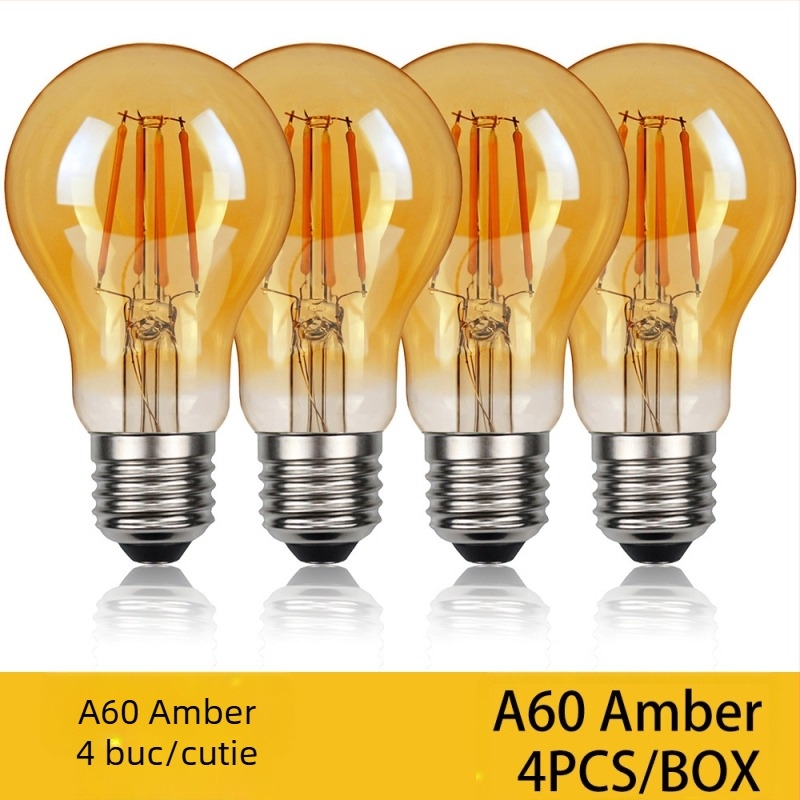 Lampă LED Edison cu filament, bază E27, model ST64, 360 lm, CRI 90+, durată de viață 20000 h