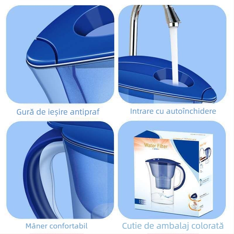 Purificator de apă pentru uz casnic cu ultrafiltrare, filtrare în 4 etape, filtru din cărbune activ, element filtrant înlocuibil, pentru consum direct