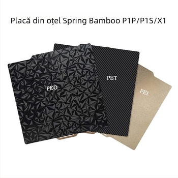 Placă de pat PEI dublu față, din oțel arc, pentru imprimanta 3D P1P