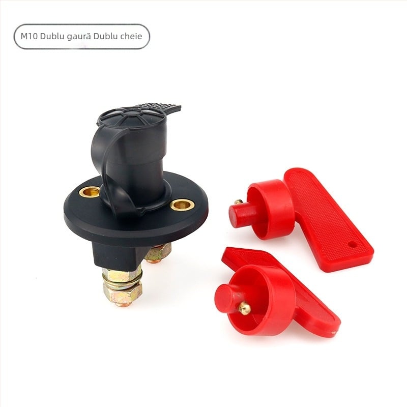 HH întrerupător principal de alimentare auto 12V-24V, tip buton anti-scurgere, cu coloană dublă