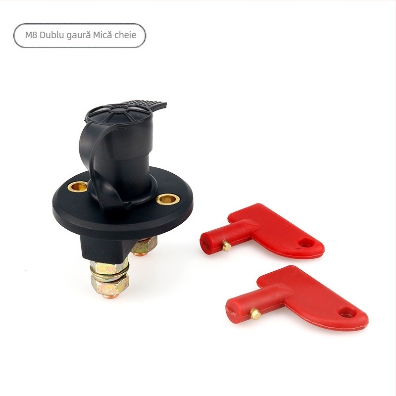 HH întrerupător principal de alimentare auto 12V-24V, tip buton anti-scurgere, cu coloană dublă