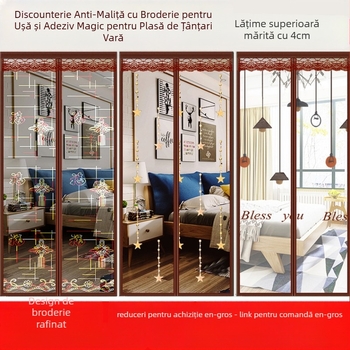 Ușă de plasă magnetică | perdea pentru ușă de dormitor, stil modern minimalist, conținut țesătură 99%