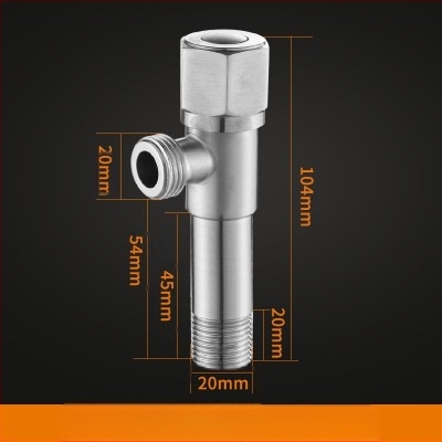Robinet unghiular din alamă, montaj în perete, model 8289, presiune de lucru 1,6 MPa, diametru interior 14 mm