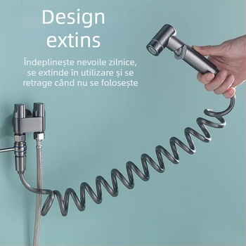 Furtun de duș cu PU înaltă presiune, tub telescopic, construcție cu cupru+PU, filetare, model 4, presiune nominală normală