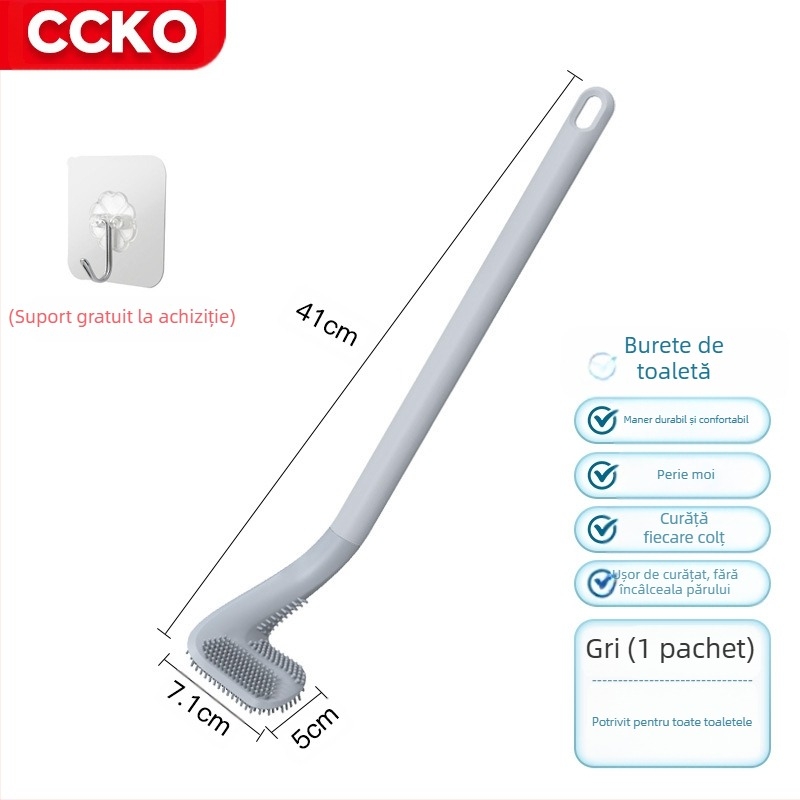 Perie de toaletă fără unghi mort — plastic, greutate 0.5, 1 bucata, ambalaj carton, brand CCKO