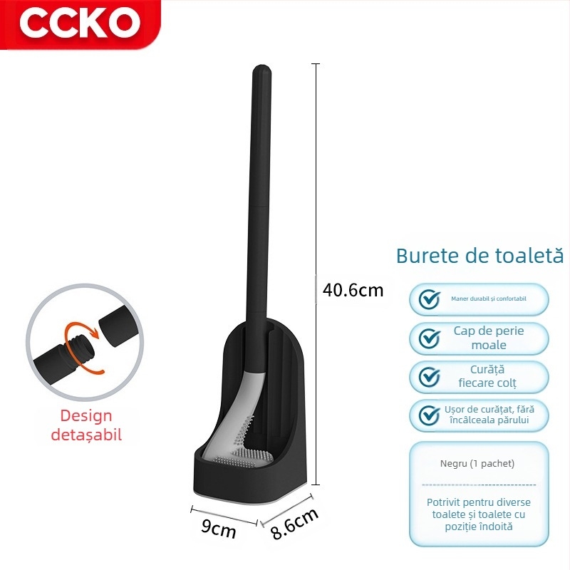 Perie de toaletă fără unghi mort — plastic, greutate 0.5, 1 bucata, ambalaj carton, brand CCKO