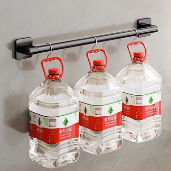 Suport pentru prosoape montat pe perete, cu un singur braț, fără găuri — aliaj de aluminiu, finisaj vopsit, capacitate de încărcare 100 kg, stil Light Luxury