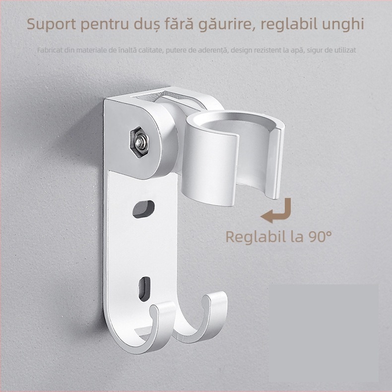 Cap de duș portabil cu ioni negativi, material ABS, moduri masaj și ploaie, montaj filetat