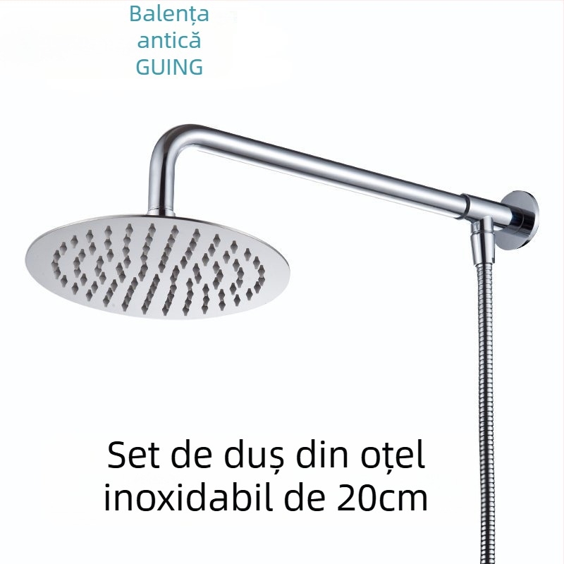 Cap de duș din cupru, funcție ploaie, montaj prin filet, presiune 2,5 bar, Model general