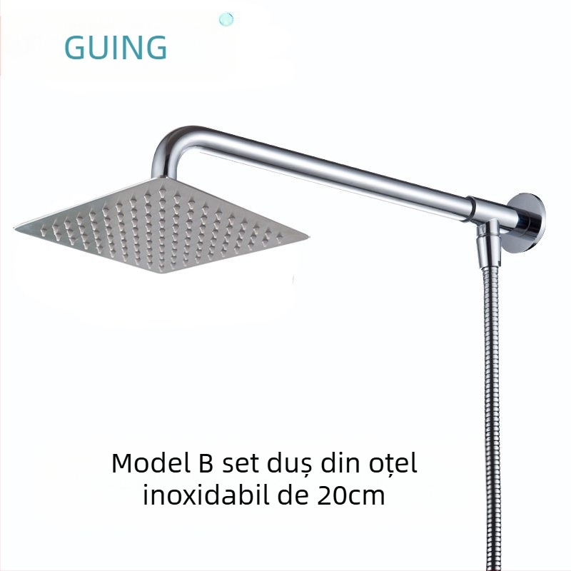 Cap de duș din cupru, funcție ploaie, montaj prin filet, presiune 2,5 bar, Model general