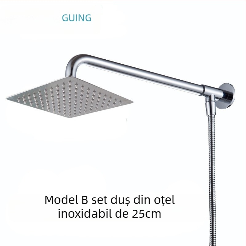Cap de duș din cupru, funcție ploaie, montaj prin filet, presiune 2,5 bar, Model general