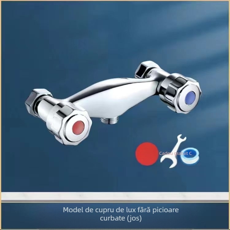 Robinet de duș încastrat în perete – cupru, deschidere inductivă, montaj în perete, certificat CE.