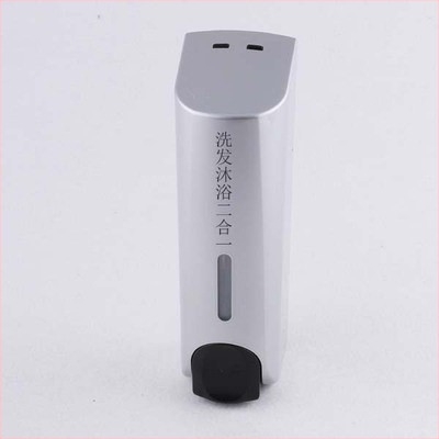 Dispenser de săpun și cutie pentru baie/șampon – ABS, 500 g, Turnare prin injecție, Stil modern minimalist, Acționare prin apăsare manuală