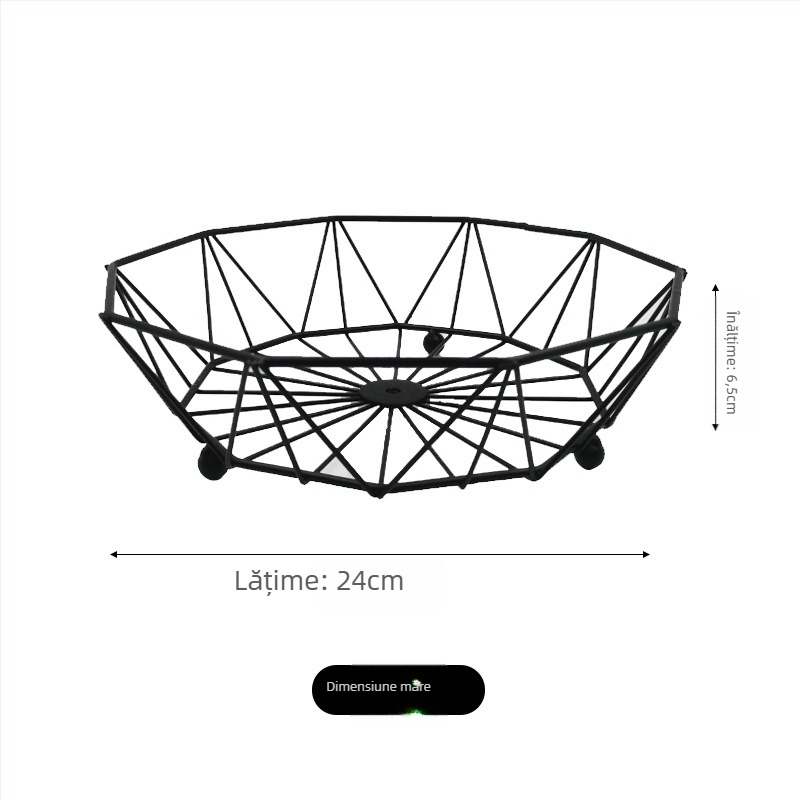 Cos de fructe din fier forjat, design nordic cu trei niveluri, stil simplu, pentru fructe, bomboane și fructe uscate, 2021 clasa întâi