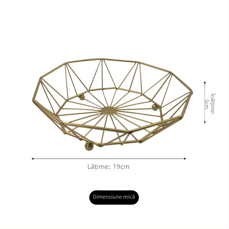 Cos de fructe din fier forjat, design nordic cu trei niveluri, stil simplu, pentru fructe, bomboane și fructe uscate, 2021 clasa întâi