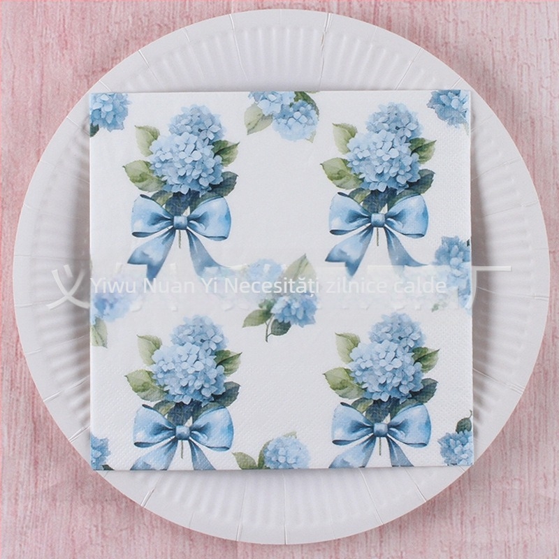 Șervețel cu imprimeu pădure tropicală în stil scandinav, 3 straturi, din pulpă virgină de lemn, 20 bucăți, 70 g, posibilitate imprimare logo