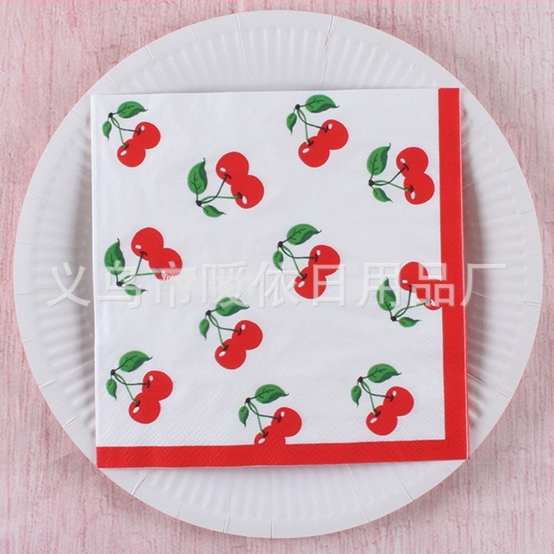 Șervețel cu imprimeu pădure tropicală în stil scandinav, 3 straturi, din pulpă virgină de lemn, 20 bucăți, 70 g, posibilitate imprimare logo