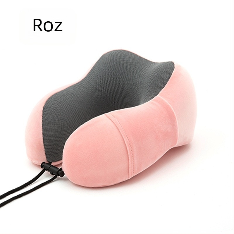 Pernă de gât în formă U, din spumă memory, pentru pauze la birou și călătorii, suport cervical, pernă de gât pentru avion pentru adulți