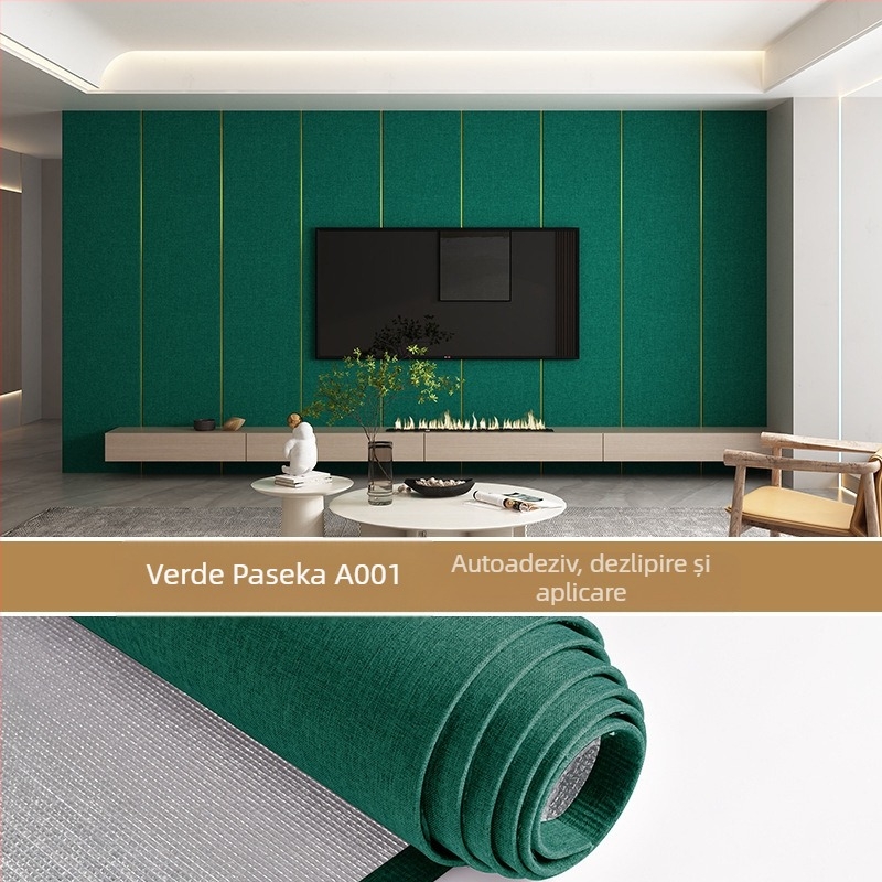 Țesătură de perete din in, strat multiplu, suprafață reliefată, rezistentă la umiditate, decor pentru dormitor și fundal TV, stil modern minimalist