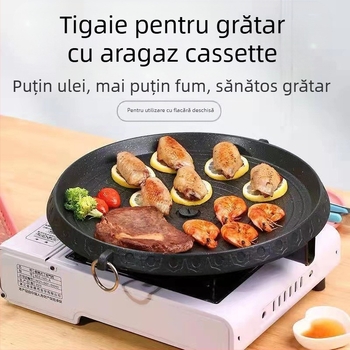 Tavă gril pătrată - Aluminiu, pătrată, multifuncțională, portabilă, izolație, antiaderentă (Material: Aluminiu; Formă: Pătrată; Funcții: Multifuncțională, Portabilă, Izolație, Antiaderentă; Greutate: 1.25 kg)