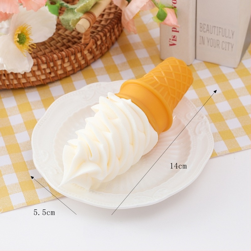 Model de înghețată din PVC, simulare alimentară, asamblabil, model static, vârsta 7–14 ani