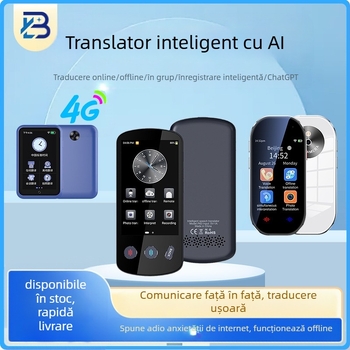Traducător multilingv cu traducere offline și traducere prin telefon • Sistem Android • Bluetooth compatibil • Distanță wireless 5 m • Mod de operare: buton + ecran tactil