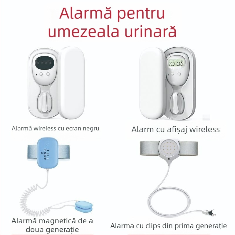 Monitor wireless pentru avertizare udare la bebeluși și persoane în vârstă — moduri de notificare: sonerie, vibrație sau sonerie+ vibrație; greutate dispozitiv 256 g; ambalaj 50 bucăți