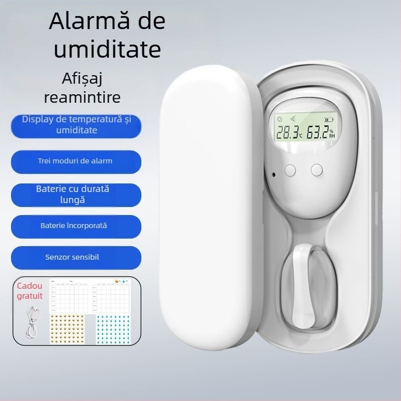 Monitor wireless pentru avertizare udare la bebeluși și persoane în vârstă — moduri de notificare: sonerie, vibrație sau sonerie+ vibrație; greutate dispozitiv 256 g; ambalaj 50 bucăți