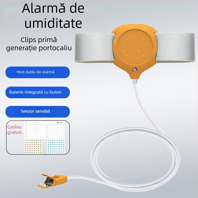 Monitor wireless pentru avertizare udare la bebeluși și persoane în vârstă — moduri de notificare: sonerie, vibrație sau sonerie+ vibrație; greutate dispozitiv 256 g; ambalaj 50 bucăți