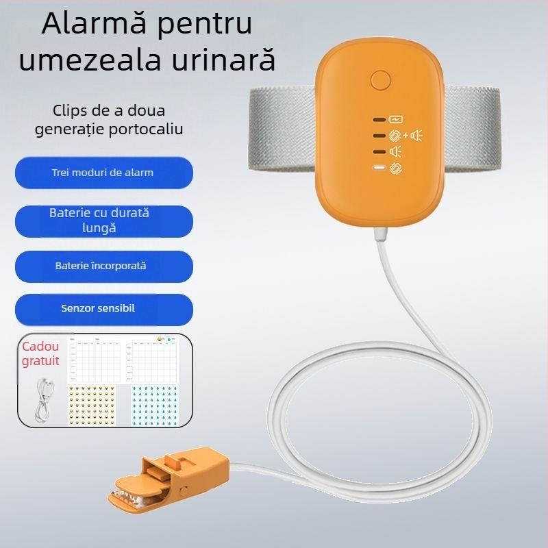 Monitor wireless pentru avertizare udare la bebeluși și persoane în vârstă — moduri de notificare: sonerie, vibrație sau sonerie+ vibrație; greutate dispozitiv 256 g; ambalaj 50 bucăți