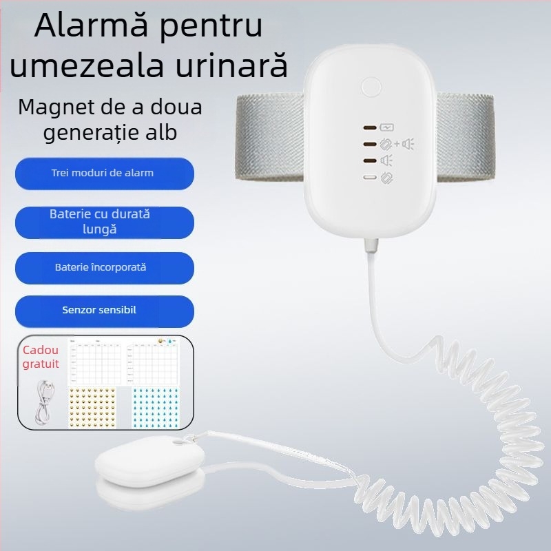 Monitor wireless pentru avertizare udare la bebeluși și persoane în vârstă — moduri de notificare: sonerie, vibrație sau sonerie+ vibrație; greutate dispozitiv 256 g; ambalaj 50 bucăți